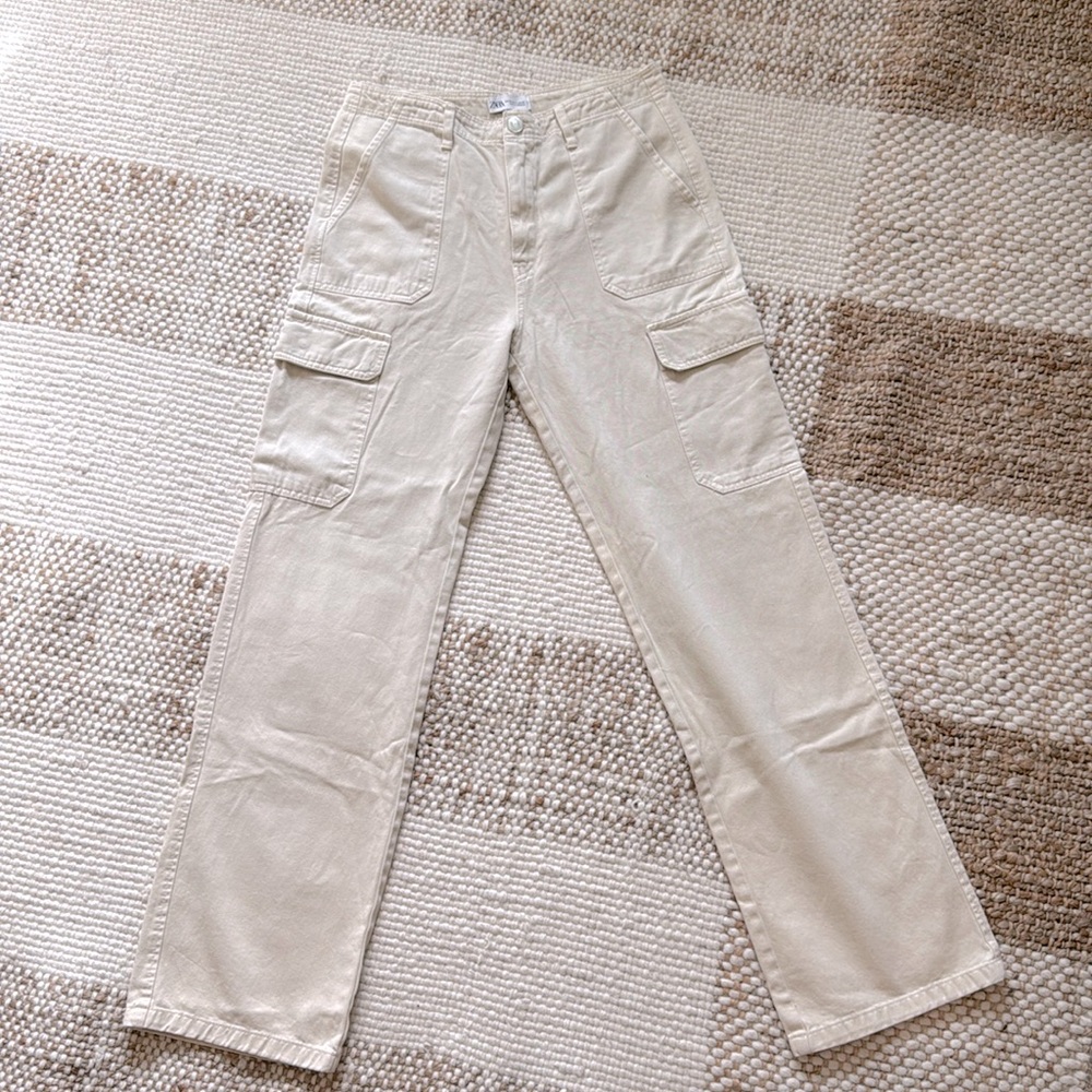 ZARA Cargo Khaki Pants - 6, 28